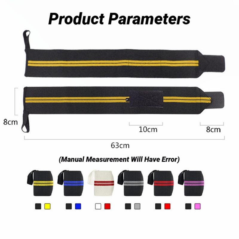 Durable And Safe 2Pcs Compression Wrist Strap Elastic Brace Weight Lifting Bandage Wrap To Prevent Sprain Gym Wraps Straps Working Out Protection