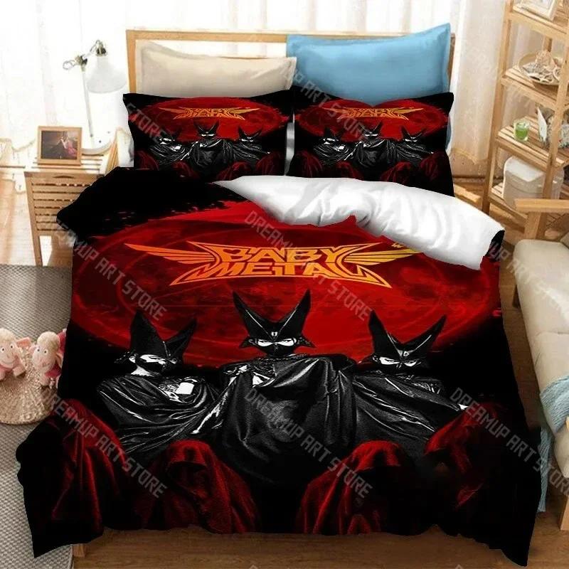3D Print Babymetal Band Bedding Set Pillowcase Duvet Cover Double Twin Full Queen King Adult Kids Bedclothes Quilt Cover