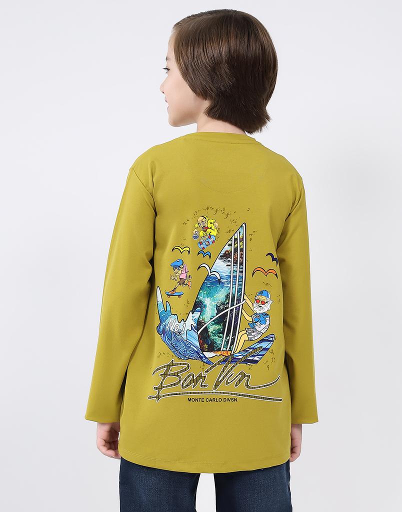 MONTE CARLO Boy's Round Neck Full Sleeve T-Shirt