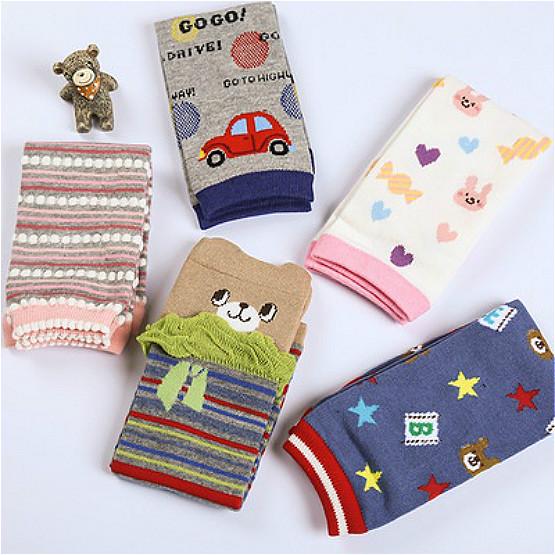 Baby Legs Warmer Cotton Cartoon Knee Childern Girl Baby Knee Pad Bow Soft Socks Children Accessories