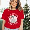 Ho Ho Ho Weihnachtsshirt mit kurzen Ärmeln für Damen Weihnachtsmannmütze Totenkopf Street Style Kleidung Damen Trendiges Neujahrsshirt