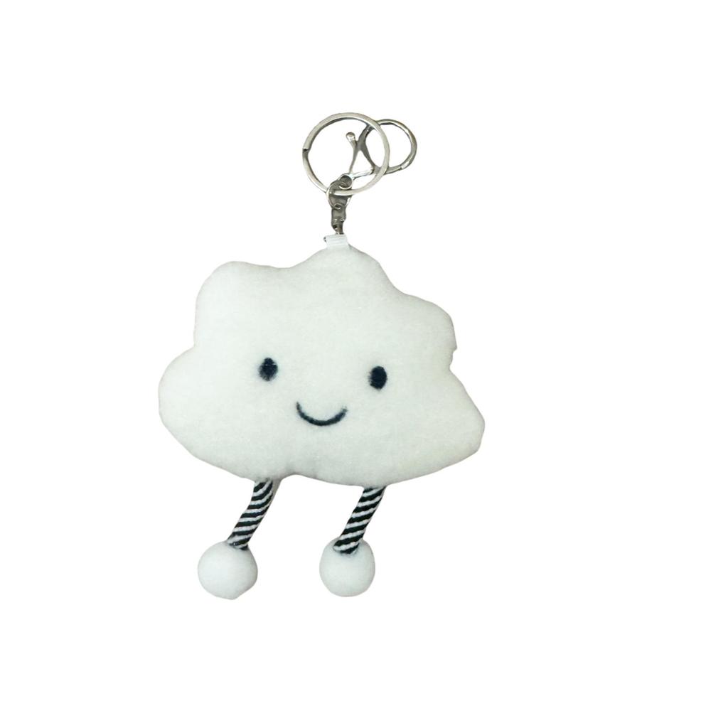 Adorable Cloud Plush Keychain Pendant - Cute Bag Charm & Small Gift