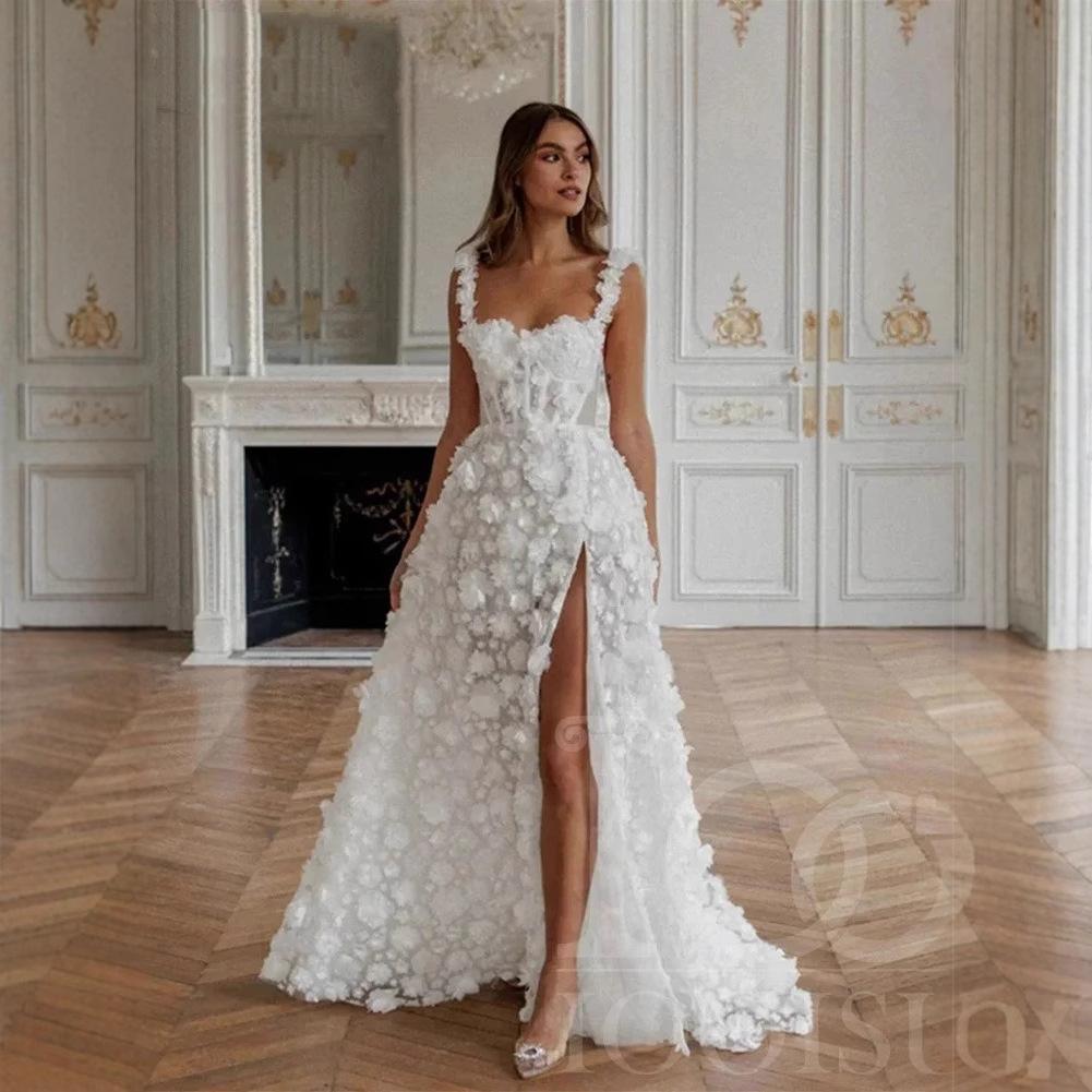 European and American suspender light wedding dress, white design sense, light luxury, split and slim light yarn, engagement certificate dress women