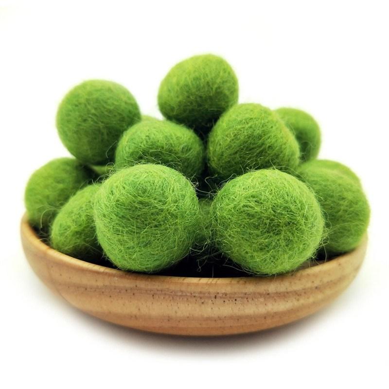 Wool Felt Ball DIY Pompons 10PC Earrings Accessories Colored Fur Ball Handmade Christmas Woolen Yarn Ball 1.5cm