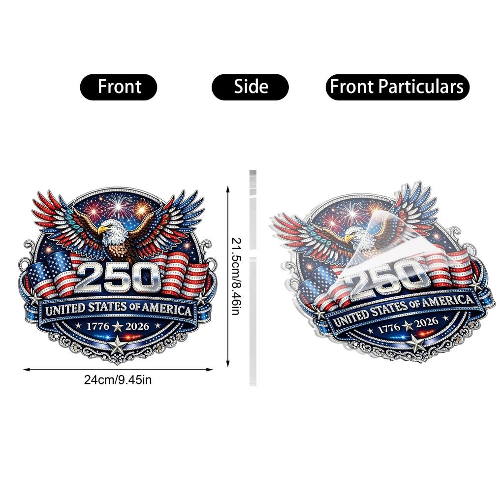 250th Anniversary Commemorative Hanging Ornament 2D Diamond Painting Decoration United States Celebration Wall Art