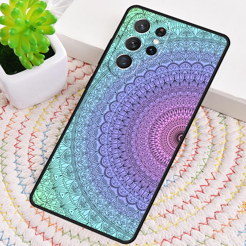 Mandala Pattern Silicone Phone Case For Samsung Galaxy note 10 pro S26 S25 S24 S23 S22 S21 Plus S25Ultra Capa Cover