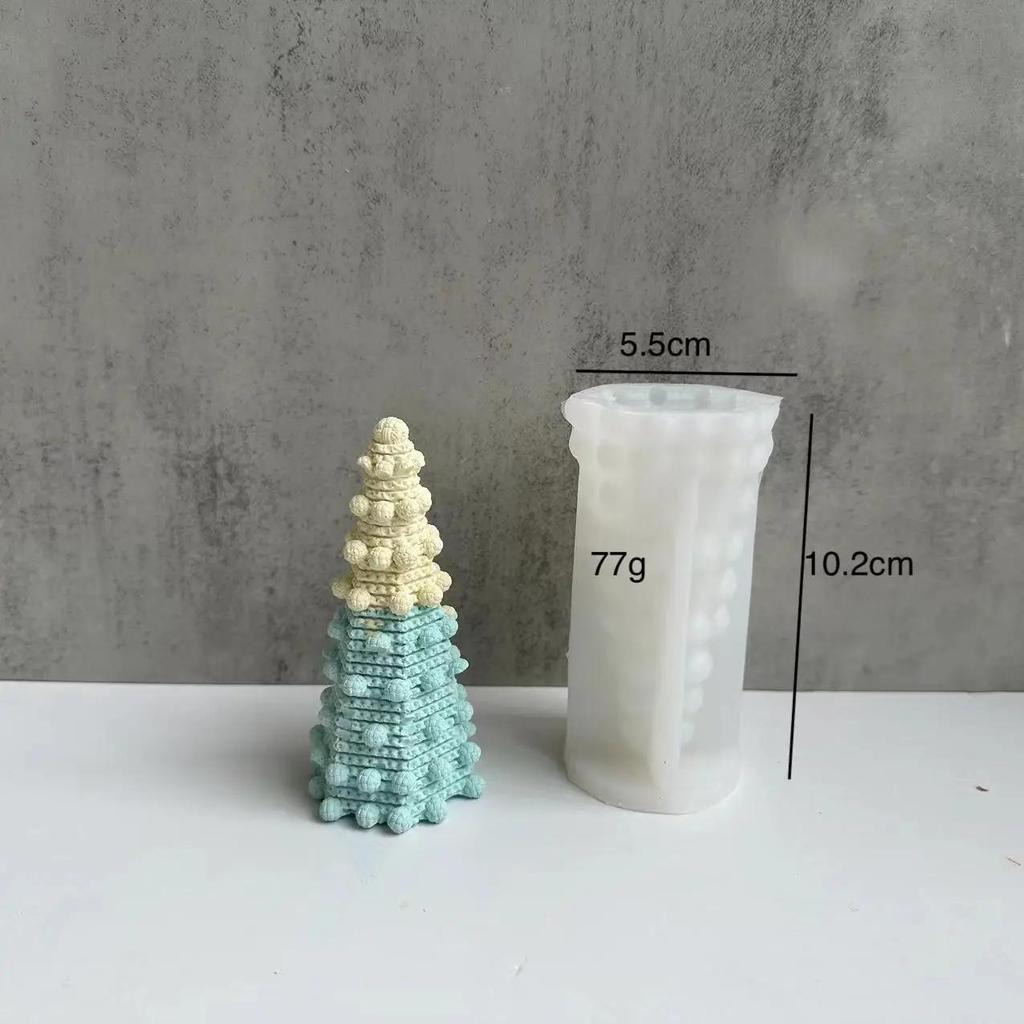 Nou Crăciun pom lumânare silicon mucegai Bubble tip Crăciun pom aromaterapie lumânare silicon mucegai săpun mucegai cadou de Crăciun