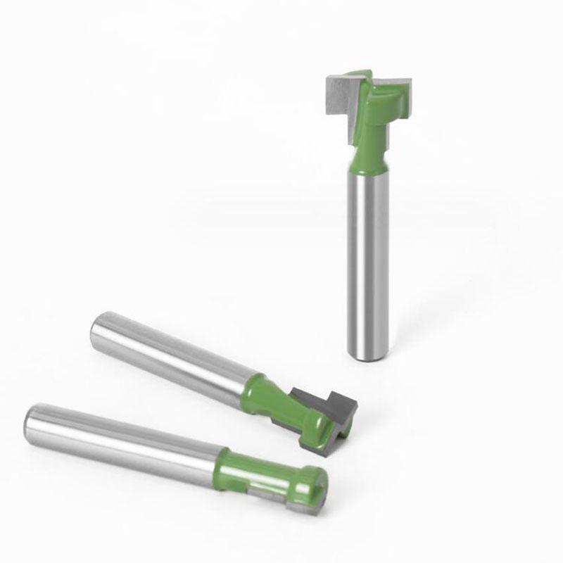 1/3 pz 1/4 pollice 6 mm gambo T slot router bit bullone esagonale foro chiave foro chiave lavorazione del legno fresa fresa finale