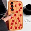 Lovely Cherry Fruits Print Case For Samsung S26 S25 Ultra S24 S23 S22 Plus S21 FE A54 A15 A35 A55 A16 A36 A56 A17 A27 A37 A57 Shockproof Bumper Cover