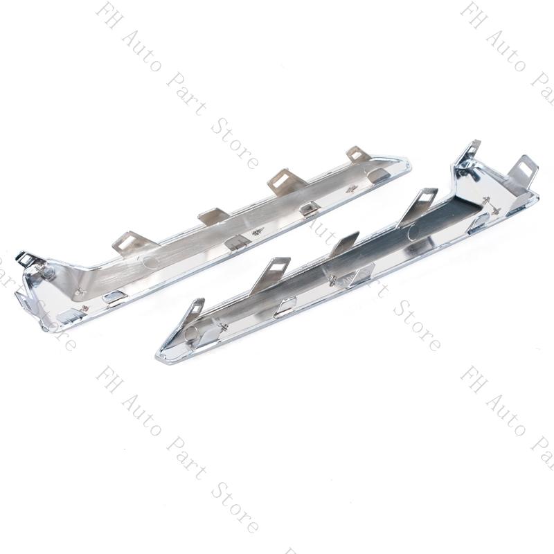 1Pair Car Front Bumper Foglight Foglamp Chrome Decorative Trim Strip For Subaru Forester 2016 2017 2018 57708-SG000 57708-SG010