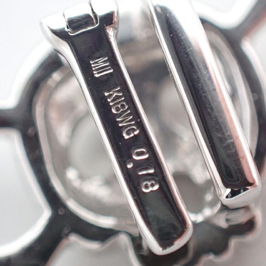 [Pre-owned] MIKIMOTO Perlita K18WG Diamond Skull Pendant Top // J52-1