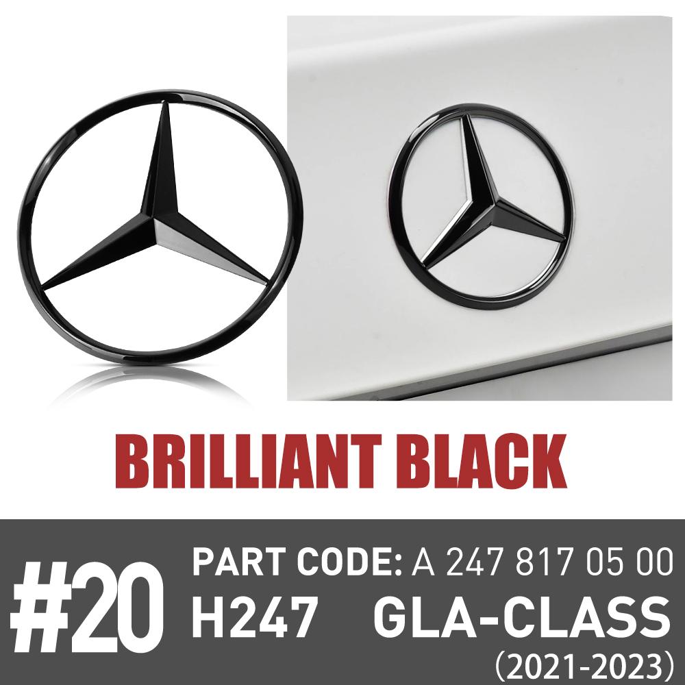 2025 Het För Mercedes Benz S-klass A2238170100 GLA-klass A2478170500 85mm Bakre Stjärnemblem Svart Silver Bakre Bagagelucka Logotyp Klistermärke