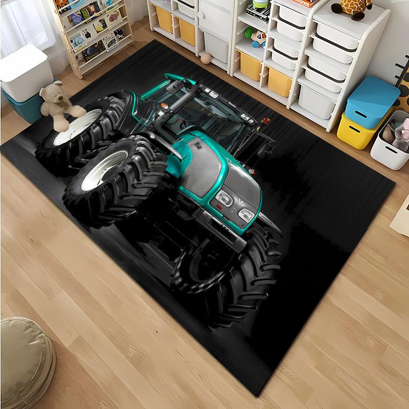 Car Tractor Series Pattern Carpet, Living Room and Bedroom Household Items, Kids Room Sofa Mat Doormat Floor  Anti-slip Rug Gift