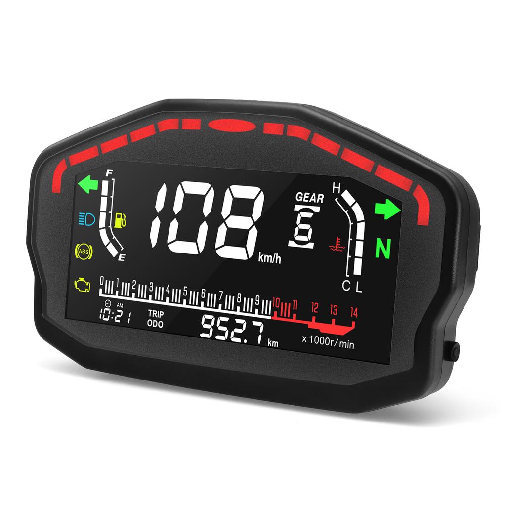 2025 Motorcycle Universal LED LCD Speedometer Digital Backlight Odometer For 2,4 Cylinders For Honda For Ducati For Yamaha