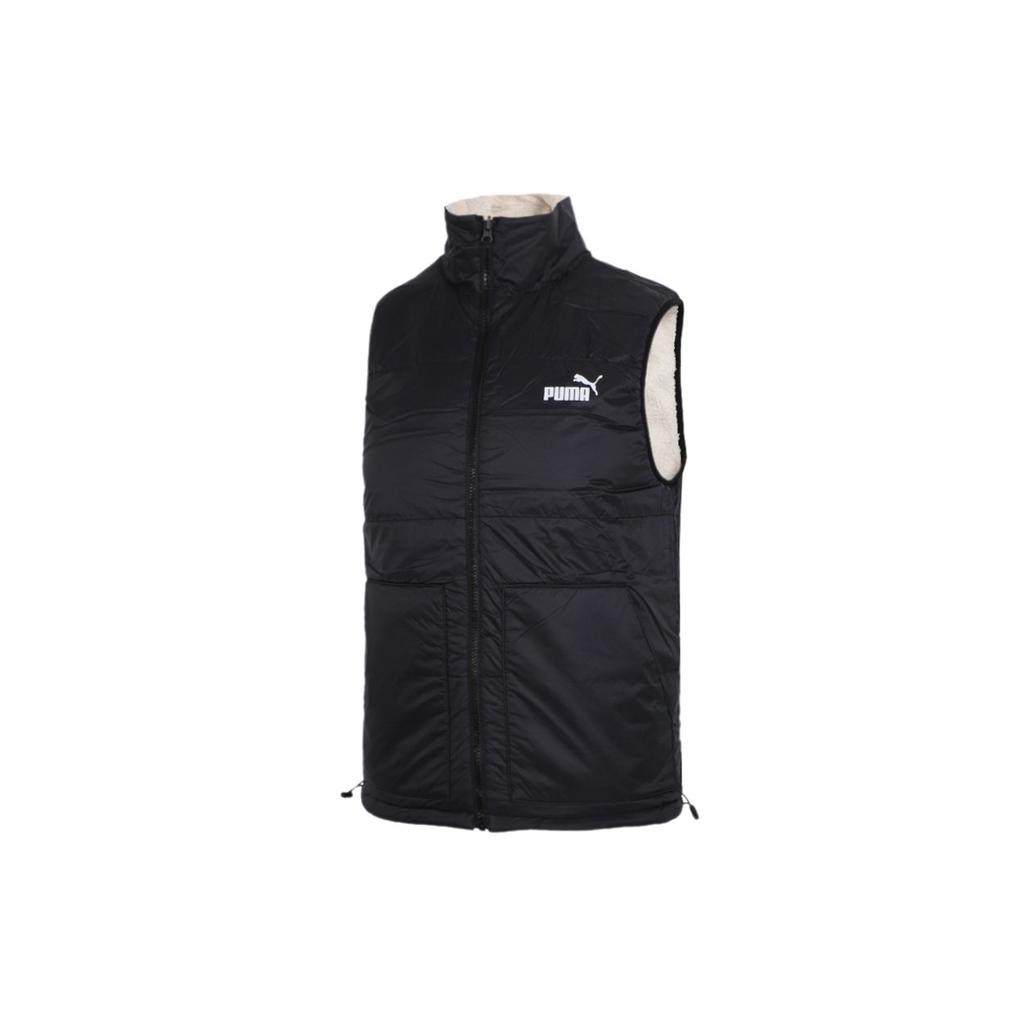 PUMA Lyst Vests Men's White Stand Collar Thickened And Fleece Lined Other 848955-93