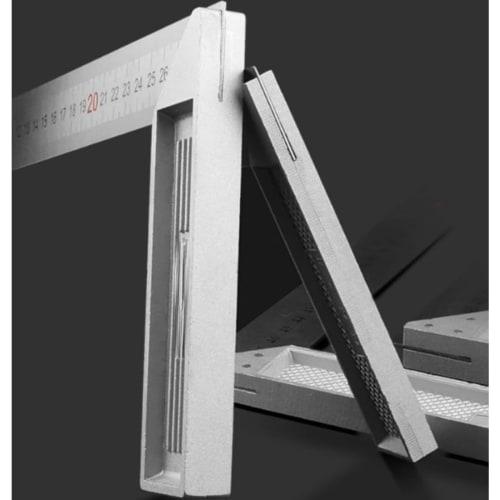 FiveLn Stainless Steel Angle Ruler, 90 Degree Right Angle Ruler, Straight, Ergonomically Designed, Labor-Saving, Aluminum Alloy Metal Woodworking Hard