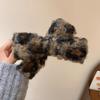 French Handmade Flower Knit Cardigan Claw Hair Clip for Women