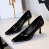 Fashion Fashion Women 7.5 Cm Heels Patent Leather Women Pumps Square Head Kitten Heels Stiletto Elegant Banquet Shoes Sexy Party Shoes