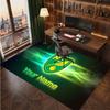 Norwich City Custom Crystal Velvet Rug, Personalized Name Text Print, Football Logo Soft Non‑Slip Floor Mat Home Decor Gift