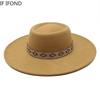 Retro British Style 9.5cm Wide Brim Bowler Woolen Jazz Fedoras Hat  Winter Ladies Elegant Wedding Party Hat Men Trilby Cap