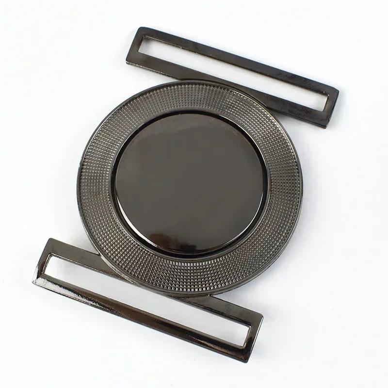 1/2/4/5Pcs Meetee 50mm Metal Belt Buckles Decor Button for Windbreaker Coat Down Jacket Sewing Clasp Buttons Clothes Accessory