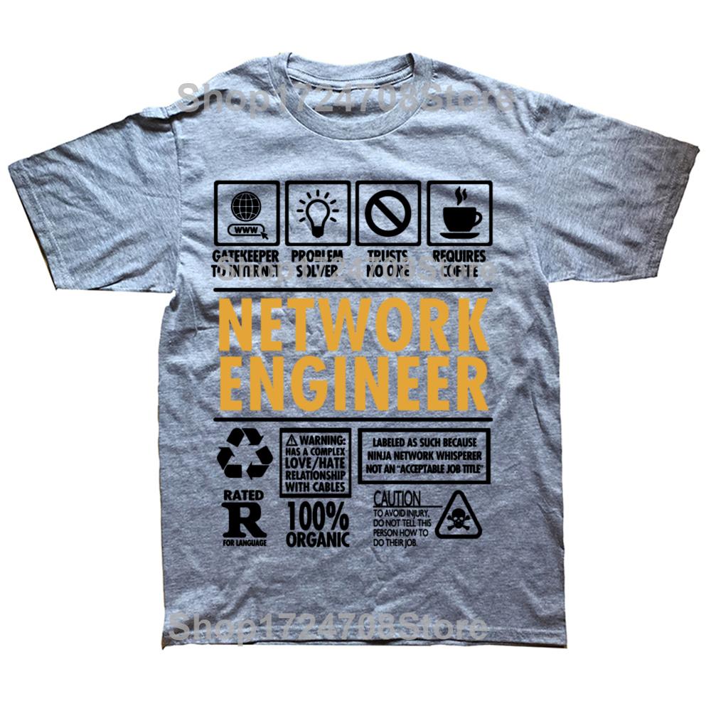 Lustige Netzwerk-Ingenieur Definition Grafik T-Shirts Herren Damen Mode Lässiges T-Shirt 100% Baumwolle Locker Übergröße T-Shirt