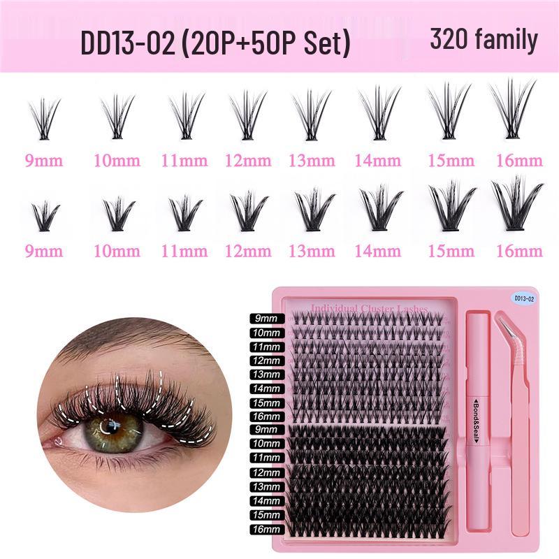 

DIY Eyelash Set: 50D/60D Lashes, Double-Headed Glue Tweezers, Stage Makeup Standard