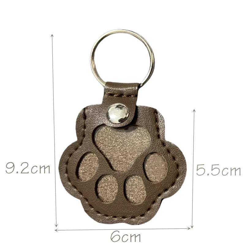 Exquisite Leather Pet Fur Keychain: Cute Cat & Dog Hair Bag Charm Ornament