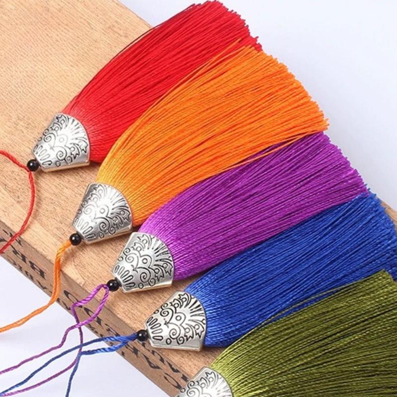 5Pcs 8cm Fish Mouth Tassel - DIY Fringe Trim for Handbag Fragrant Sachet Chinese Traditional Decorative Pendant for Costume Fan