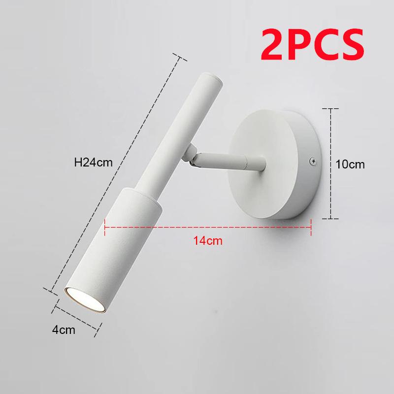 Bedroom Besides Wall Light 350° Rotatable Adjustable Angle Indoor LED Wall Lamp Light Fixture Aluminum Spotlight