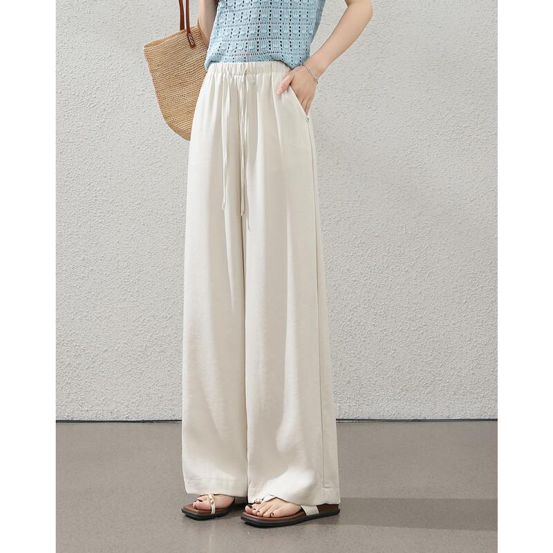 TERRE BLEUE Women's Summer Ice-Feel Linen Blend Casual Pants
