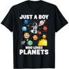 Just A Boy Who Loves Planets Solar System Space Astronaut Cotton Men T Shirt S