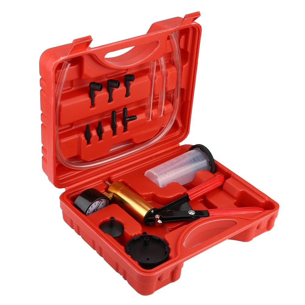 Vacuum Pressure Test Tool Auto Hand Held Vacuum Pump Pressure Tester Kit Brake Bleeder Test Tool