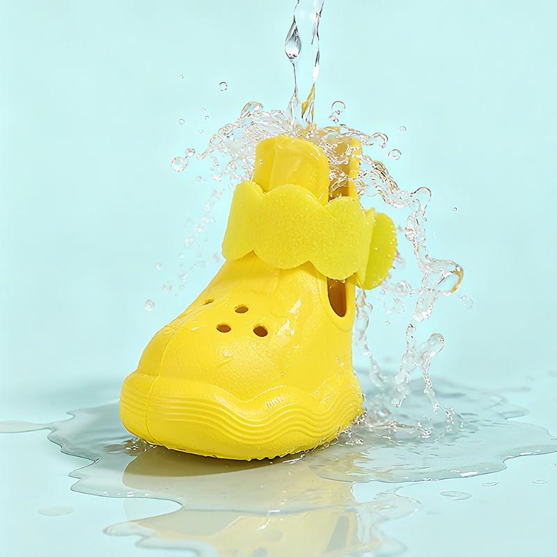Breathable Dog Shoes Soft EVA Hollow Adjustable Dogs Sandals Waterproof Anti Slip Puppy Boots for Rainy Outdoor Walking Hiking