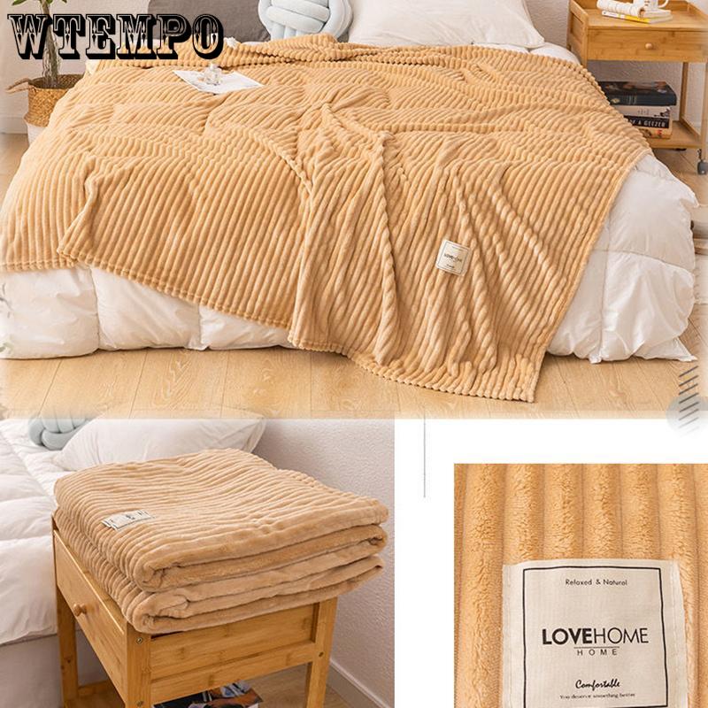 Skin-friendly Flannel Blanket Warm Napping Leisure Blanket Towel Blanket Single Double Summer Thin Blanket