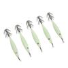 5 Stück 8cm Angelköder mit Haken Tintenfisch Jig Holz Garnelen Köder für Outdoor Salzwasser Süßwasser