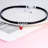 S925 Silver EKG Red Heart Choker Necklace - Black Rope Jewelry for Christmas & Valentine's Day Gift