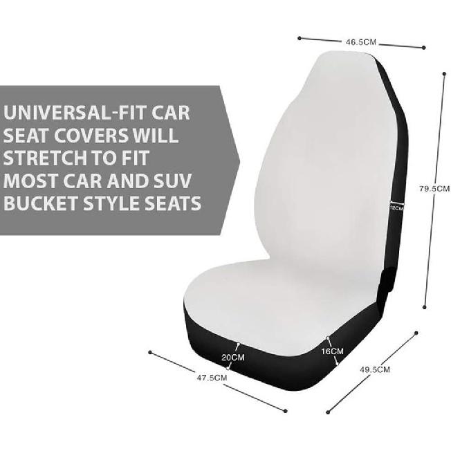 INSTANTARTS 2 PCS Mandala Car Seat Covers Boho Lotus Print Front Auto Seat Cover,Car Bucket Seats Protector Covers Universal fit for SUV Sedan Van