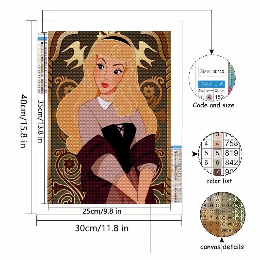 5D Diy Diamond Painting A Mischievous Princess Full Drill Rhinestones Mosaic Embroidery Handmade Products Home Decor Gift