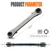 Double-ended Ratchet Wrench Professional Tool For Air Conditioning And Refrigeration Square Wrench 1/4 3/8 3/16 5/16inch