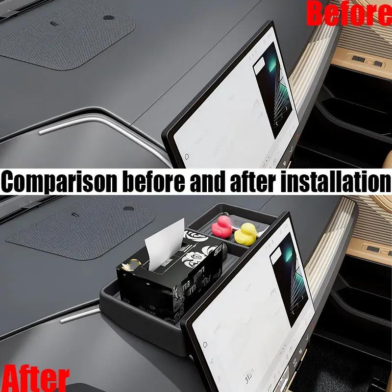 For Lexus ES 350h 350e 500e 2026 2027 Silicone Center Control Screen Rear Storage Box Organizer Car Interior Accessories