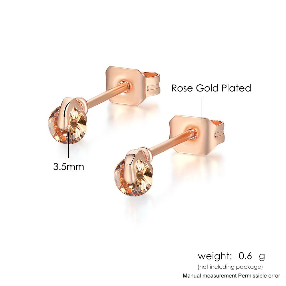 

ZHOUYANG NEW Little Crystal Stud Earrings For Women Cute Small Zirconia Earing For Girls Daily Accession Fashion Jewelry E181