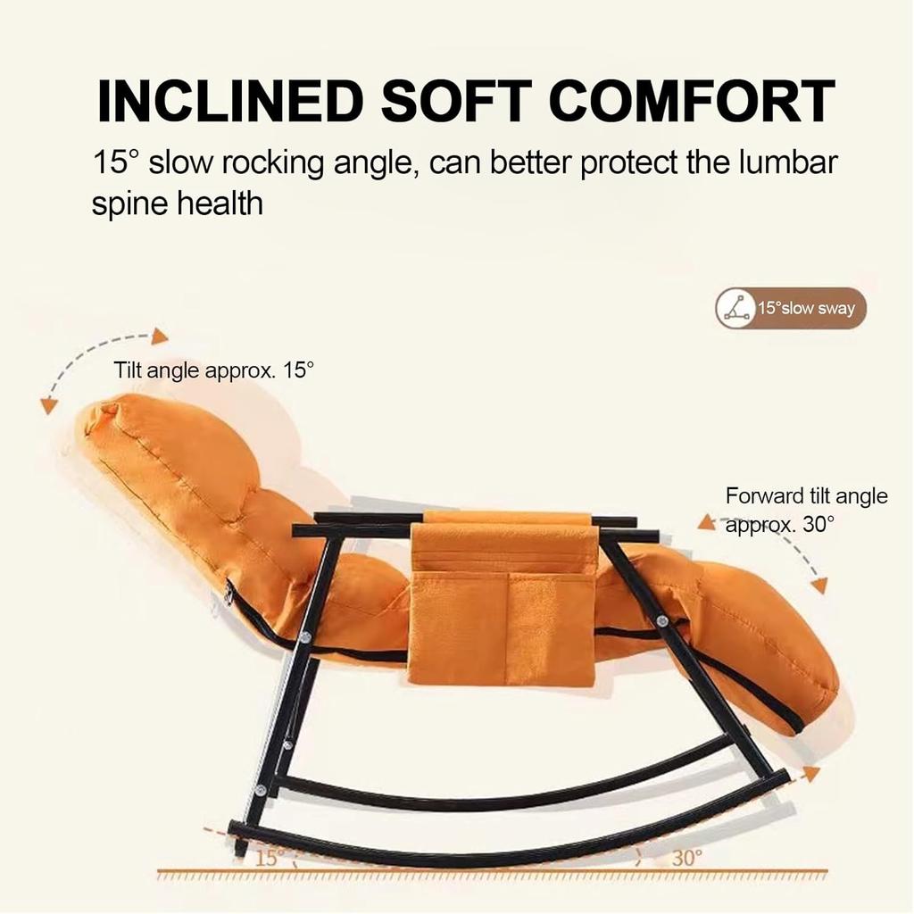 Living Room Chairs Lazy Sofa Rocking Lounge Chair Modern Balcony Bedroom Relaxing Rocking Reading Leisure Lounge Armchair Chair