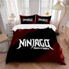 Ninjago Masters Spinjitzu Printed 3pcs Bedding Set Soft Microfiber 1 Duvet Cover And 2 Pillowcases Home Bedroom Decor Xmas Gift Q1881