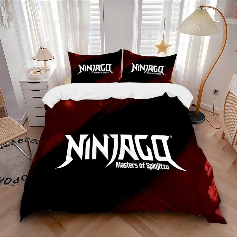 Ninjago Masters Spinjitzu Printed 3pcs Bedding Set Soft Microfiber 1 Duvet Cover And 2 Pillowcases Home Bedroom Decor Xmas Gift Q1881