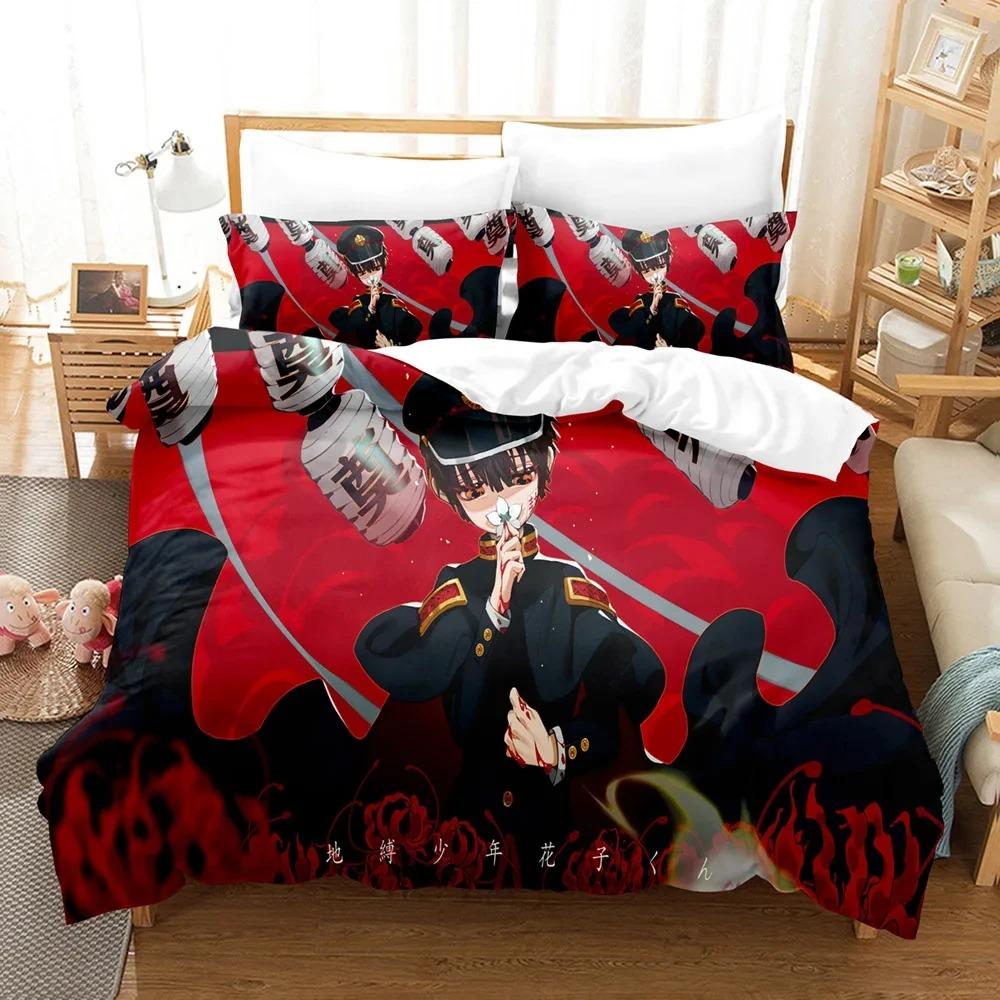 3D Anime Toilet Bound Hanako Kun Bedding Set,Duvet Cover Bed Set Quilt Cover Pillowcase,King Queen Twin Size Boys Girls Adults