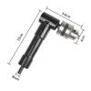 90 Degree Professional Right Angle Bend Extension 0.8-10mm Cordless Drill Attachment Adapter
