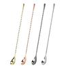 Spiral Pattern Long Handle Mixing Spoon Food Grade Stainless Steel Cocktail Scoop for Home Bar Bartender Drink Making