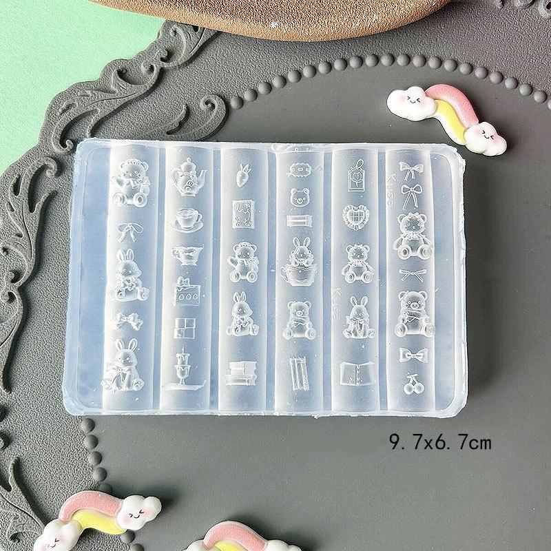 3D Fruit Silicone Nail Mold Sweet Flower Petals Fairy Nails Templates Diy Nail Art Decor Manicure Template For Nail Charms