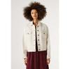 Women's Denim Jacket (PL4024408) Beige/white